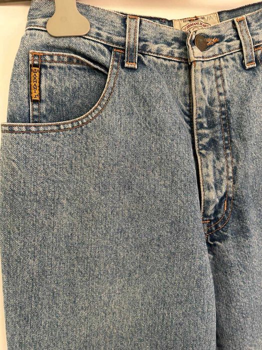 Оригинален Jeans ARMANI с висока талия, размер 30, син
