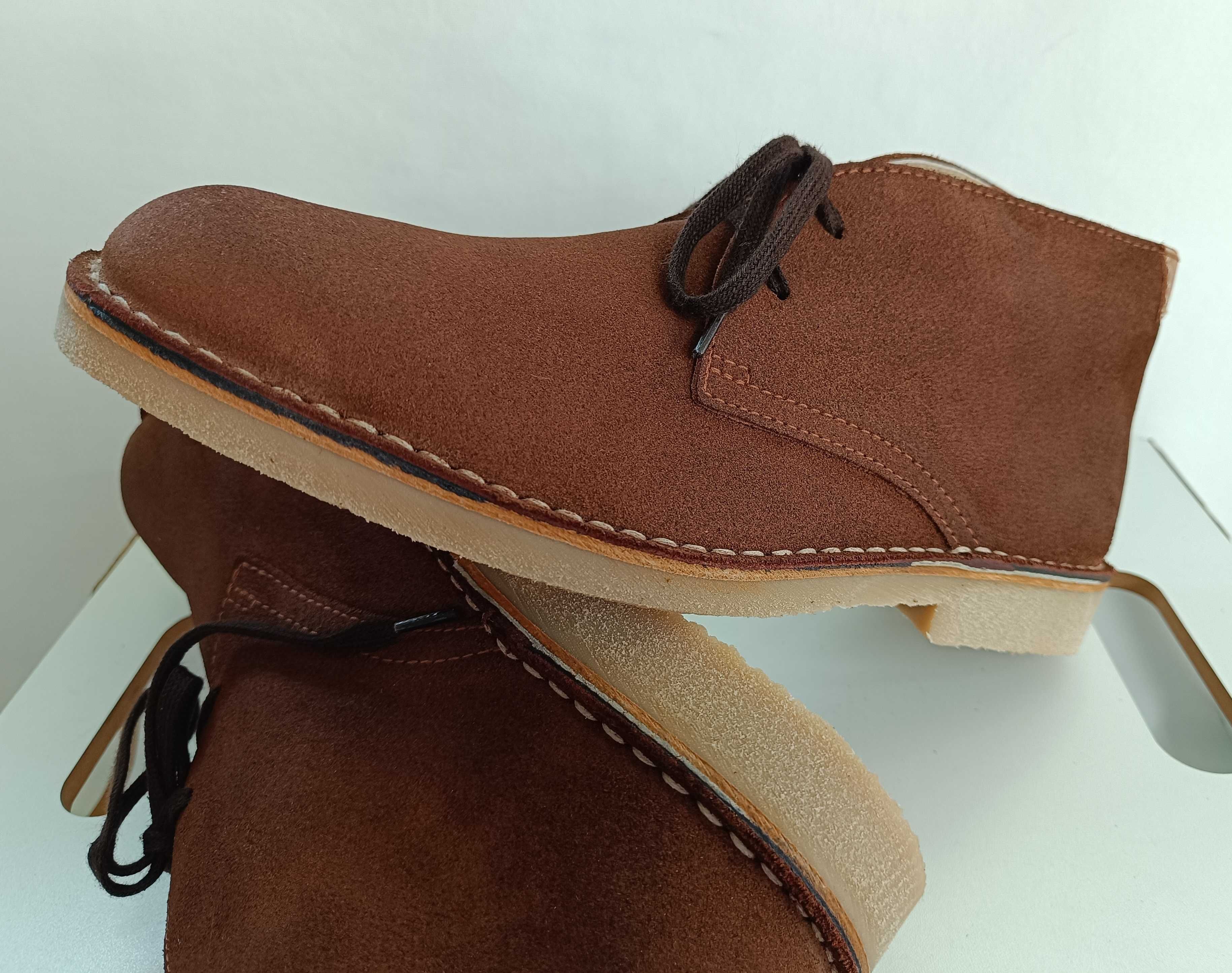 Ghete lace up chukka 45 premium Carrera NOI piele naturala moale