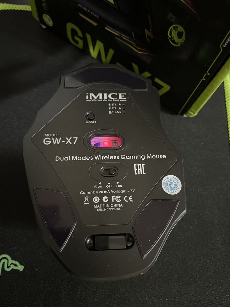 Bluetooth мышь с подсветкой на аккумуляторе GW-X7