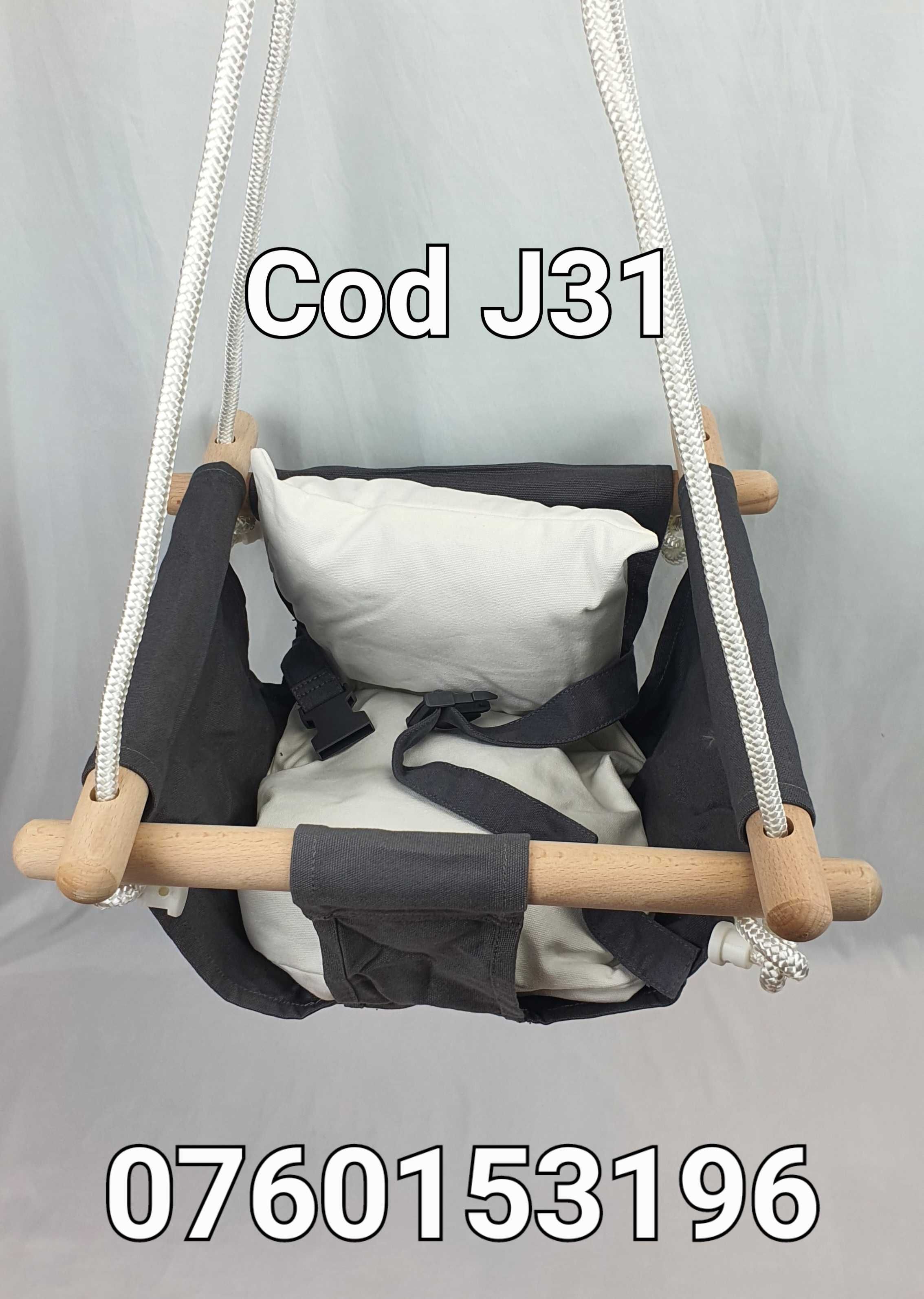 Leagan confortabil pt bebelusi cu pernuta moale+curea de siguranta-J31