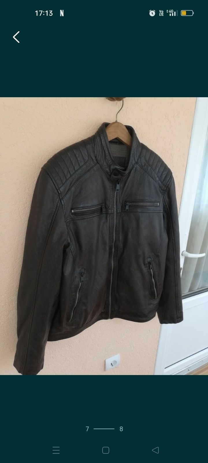 Geacă bărbați piele C&A L biker