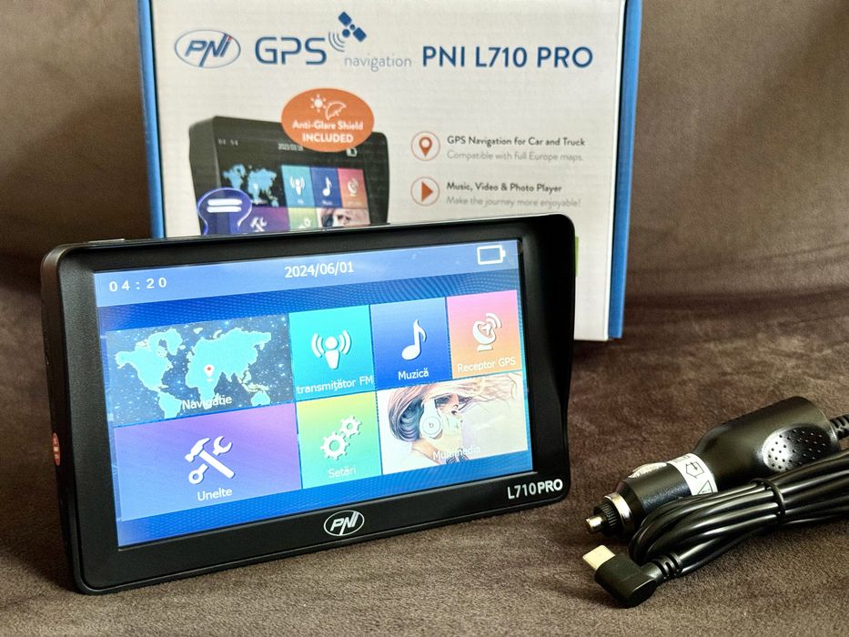 Navigatie GPS camion PNI L710 Pro USB-C ecran 7” cu harta Full EU 2025