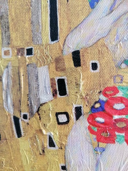 Картина Репродукция на Густав Климт Целувката Ръчен Релеф