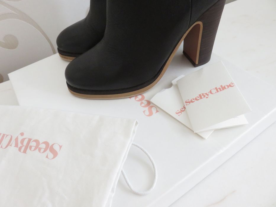 Кожени боти/ботуши See By Chloe, 38,5 - 39