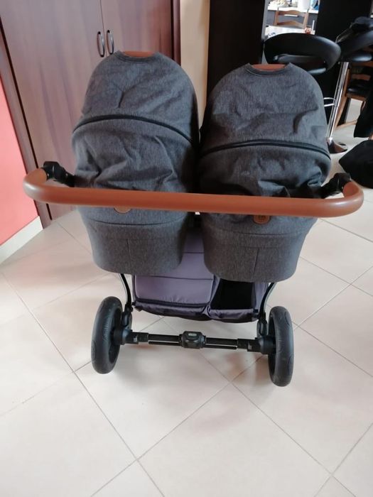 Cărucior gemeni landou + parte sport