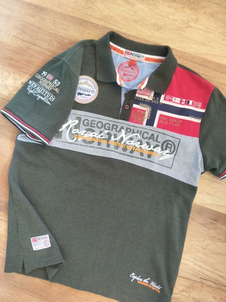 Тениска с яка Geographical Norway