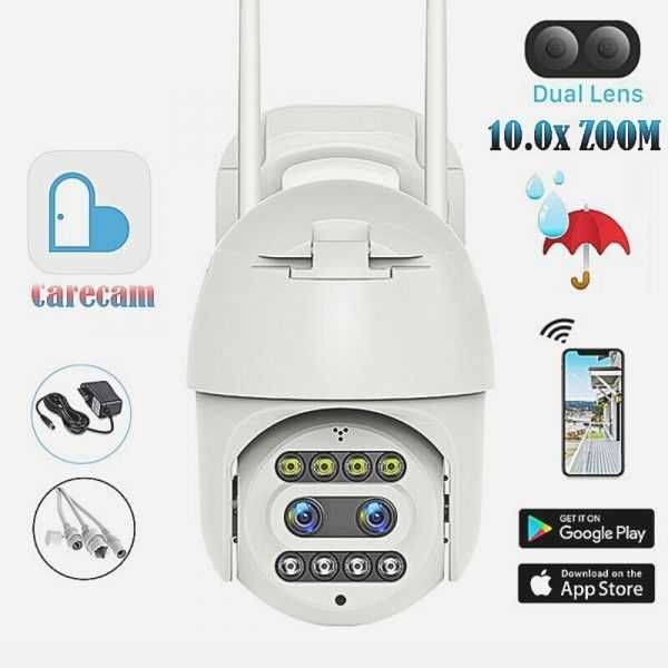 Wifi FullHD Външна Куполна Камера с 2 лещи и 10х zoom водоустойчива