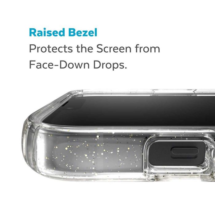 Удароустойчив калъф Speck за iPhone 13/14/Plus Presidio -Clear Glitter