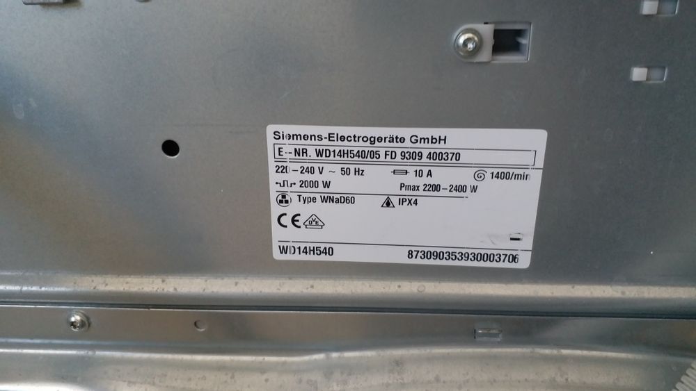 Пералня Siemens със сушилня IQ700. внос от Германия