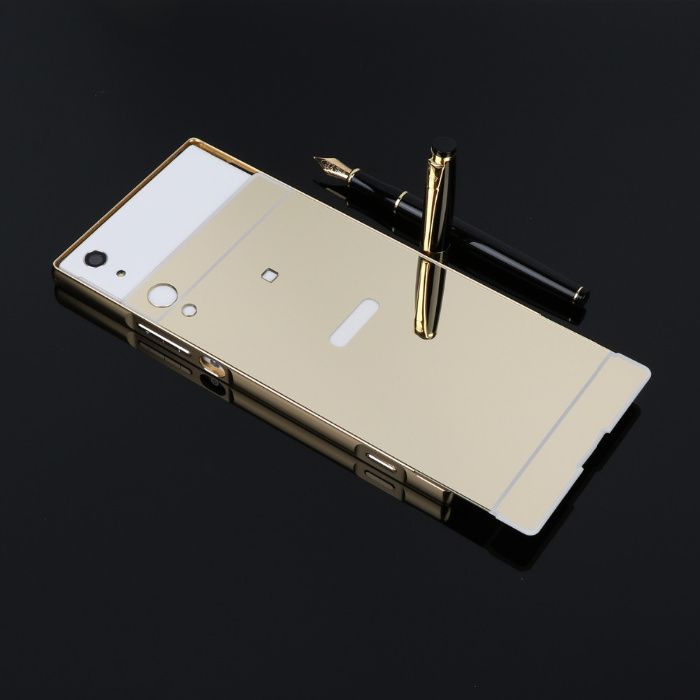 Husa / Bumper aluminiu + spate Oglinda pt. Sony Xperia X Compact , XA