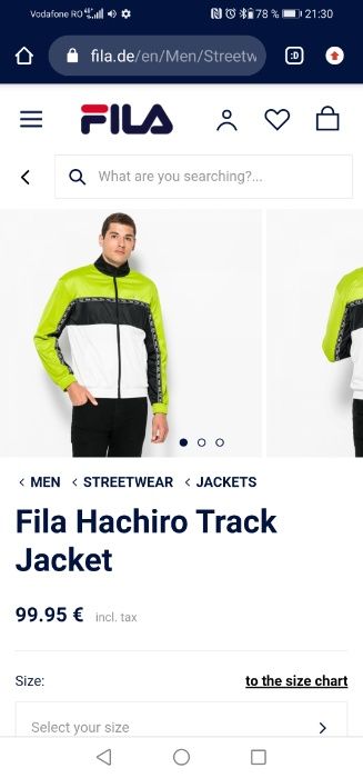 Fila Hachiro Track Jacket size S (real M)