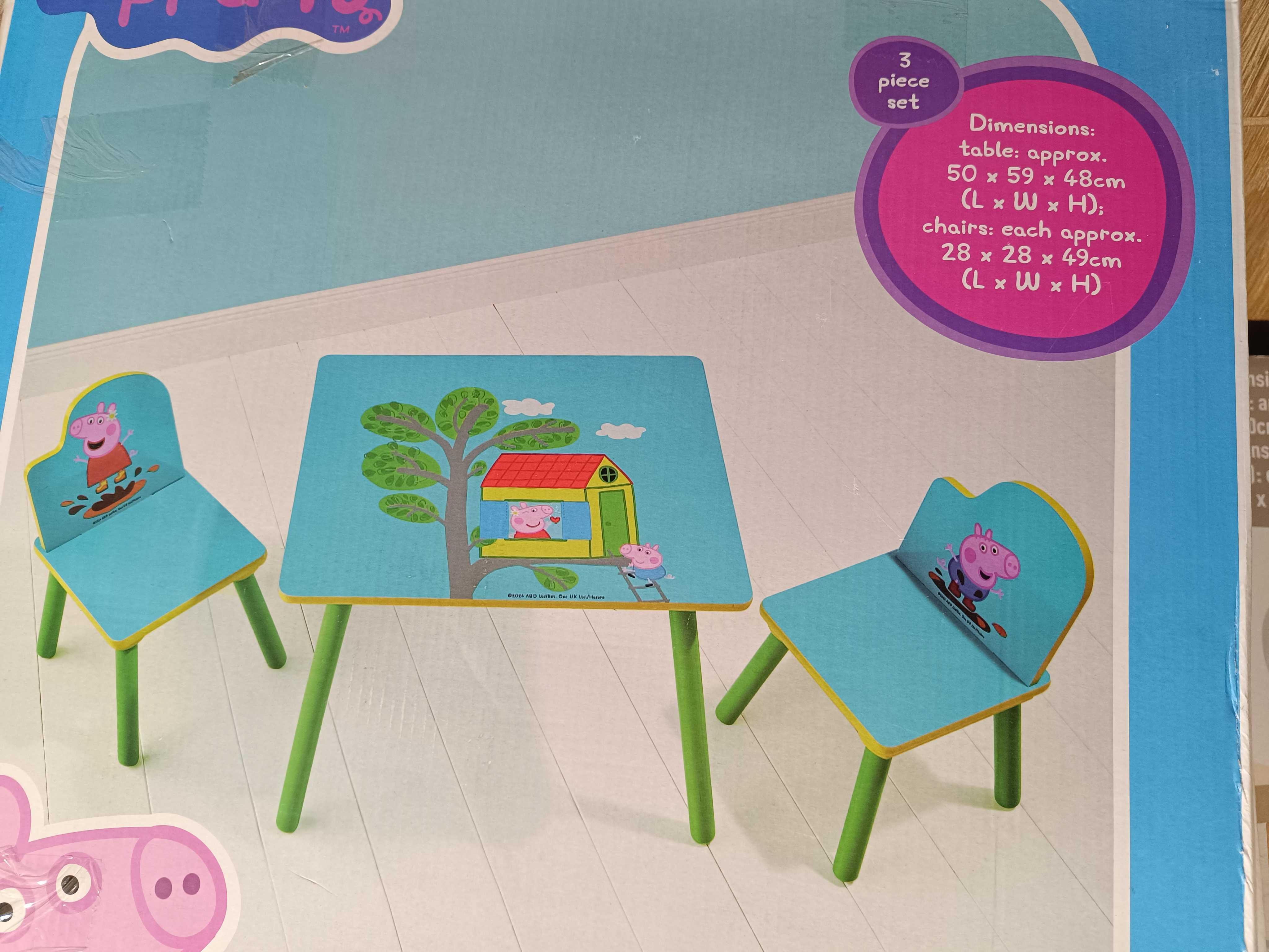 Нови дървени масичка и столчета Peppa pig