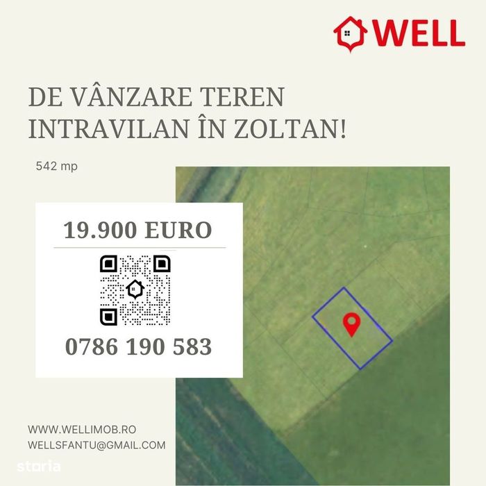 De vânzare teren intravilan în Zoltan!