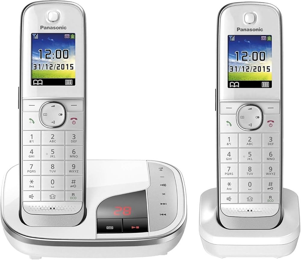 Радиотелефон Panasonic KX-TGJ322 с двумя трубками и цветными экранами