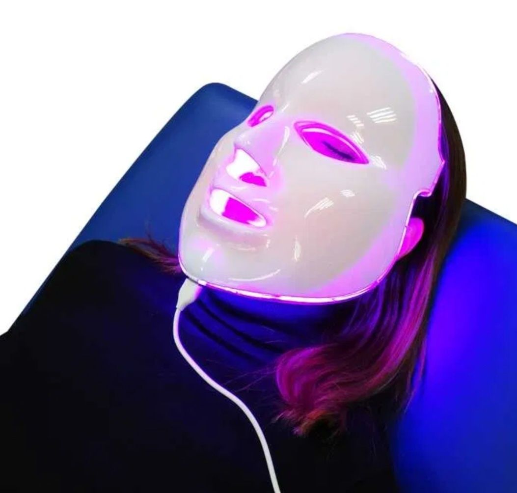 Козметична Led маска за лице със светлинна терапия, фотодинамична