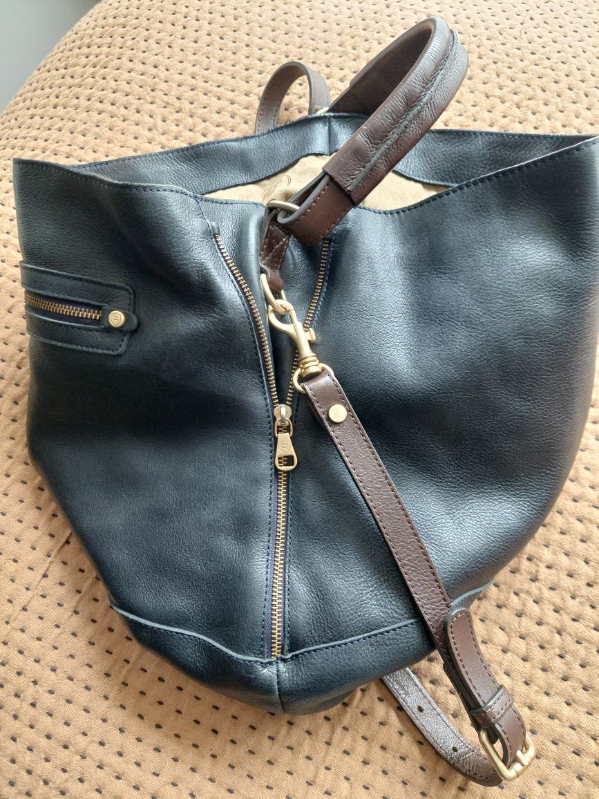 Massimo Dutti естествена кожа чанта