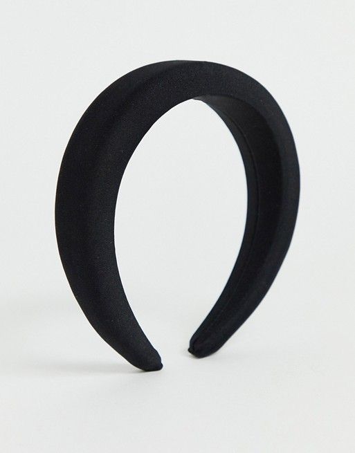 Ободок черный широкий