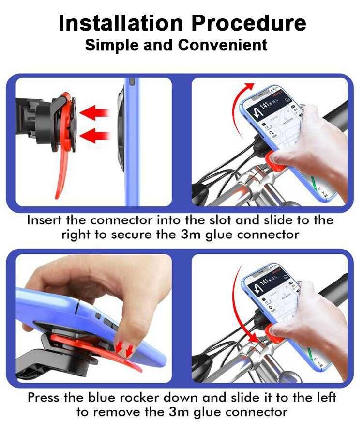 Suport telefon bicicleta tip Quad Lock motocicleta moto atv quadlock