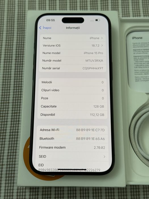 Iphone 15 Pro, 128gb - Black Titanium