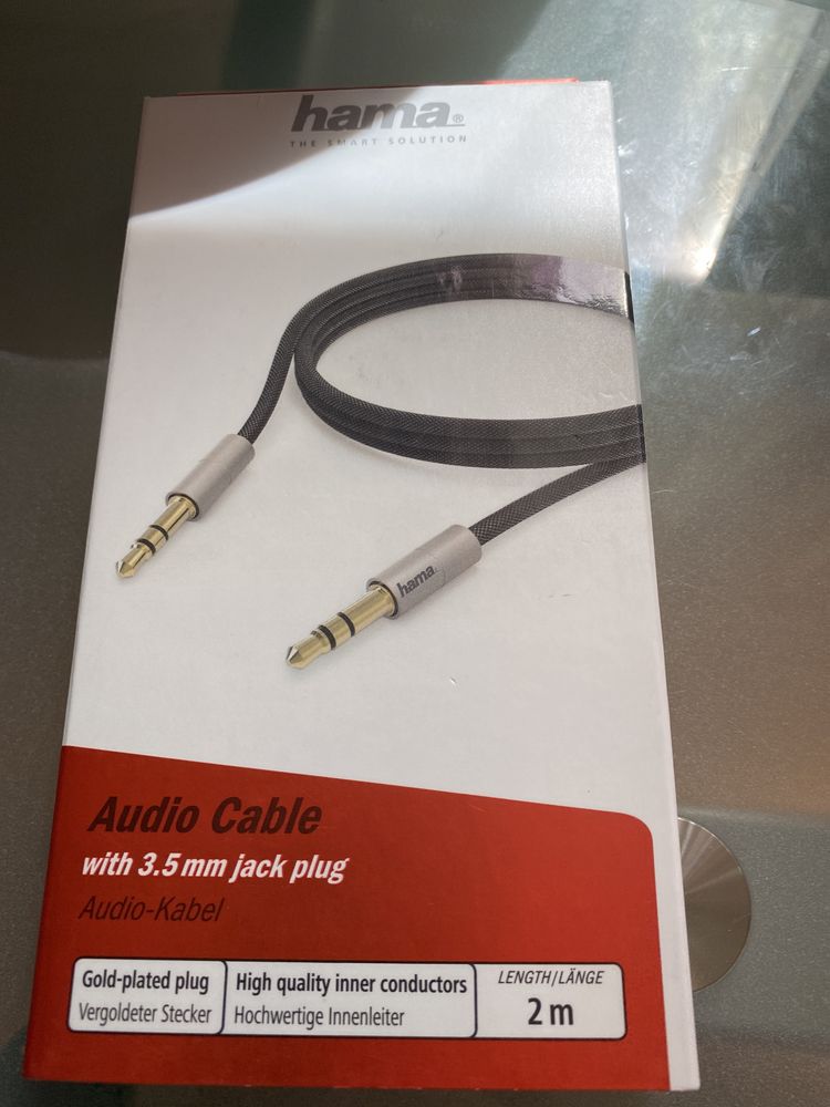 Cablu audio hama Alu line jack to jack 3.5mm