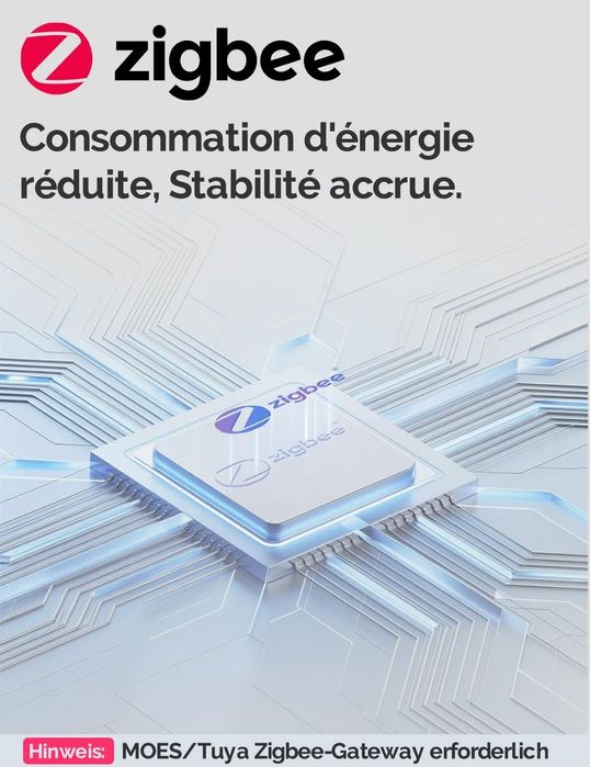 Set 4 intrerupatoare smart jaluzele MOES Zigbee, culoare alb