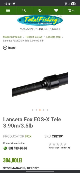 Lanseta Fox eos tele 3.90m