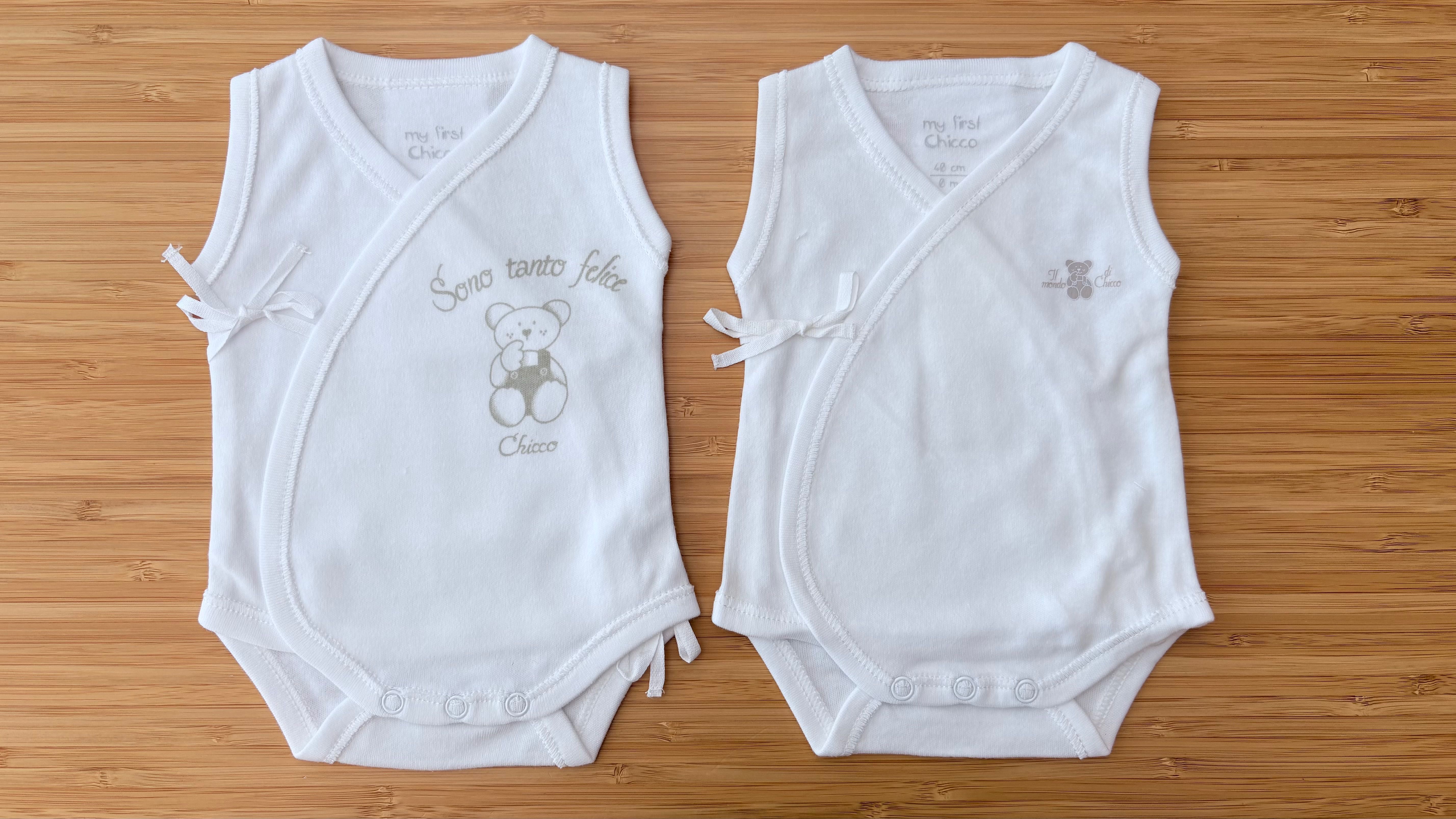 НОВИ 2 бр. бебешки памучни бодита Chicco