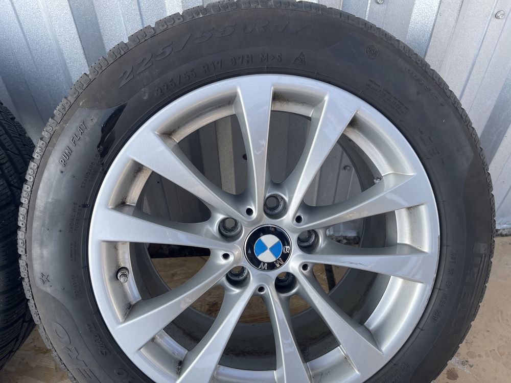 4 jante originale BMW R 17 cu anvelope de iarna Pirelli