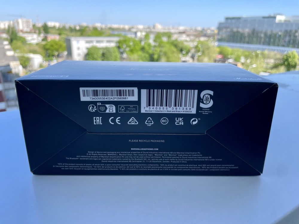 Boxă Marshall Emberton II Bluetooth Waterproof NOUĂ - ambalaj original