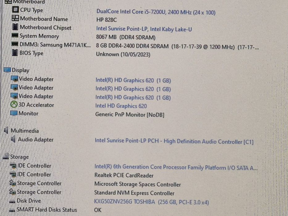 laptop Hp 840 G4 .15.6"..i5 7200..8 gb Ddr4..Ssd 256.