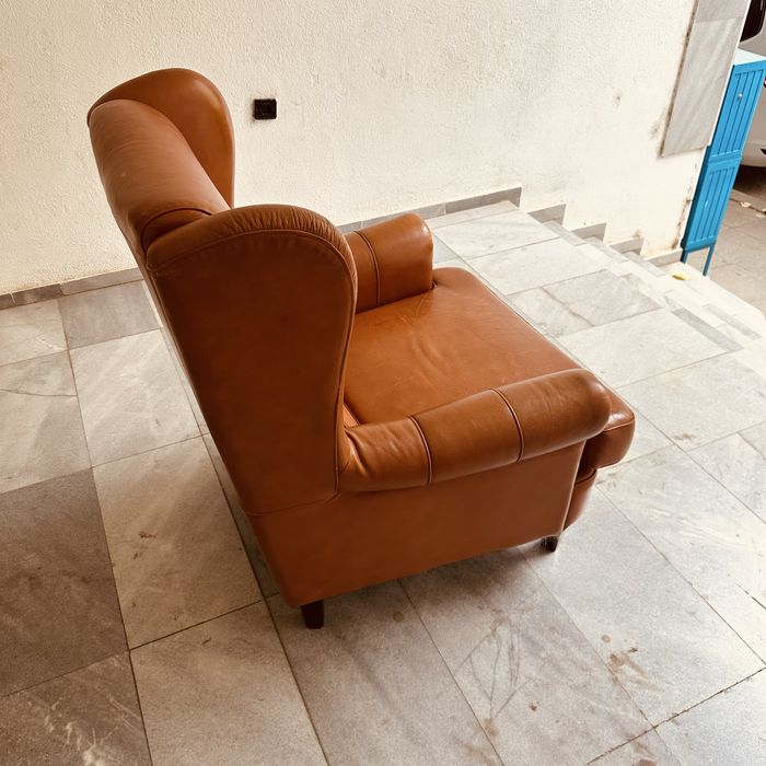 Кожен фотьойл тип „крилинг“ – отлично състояние