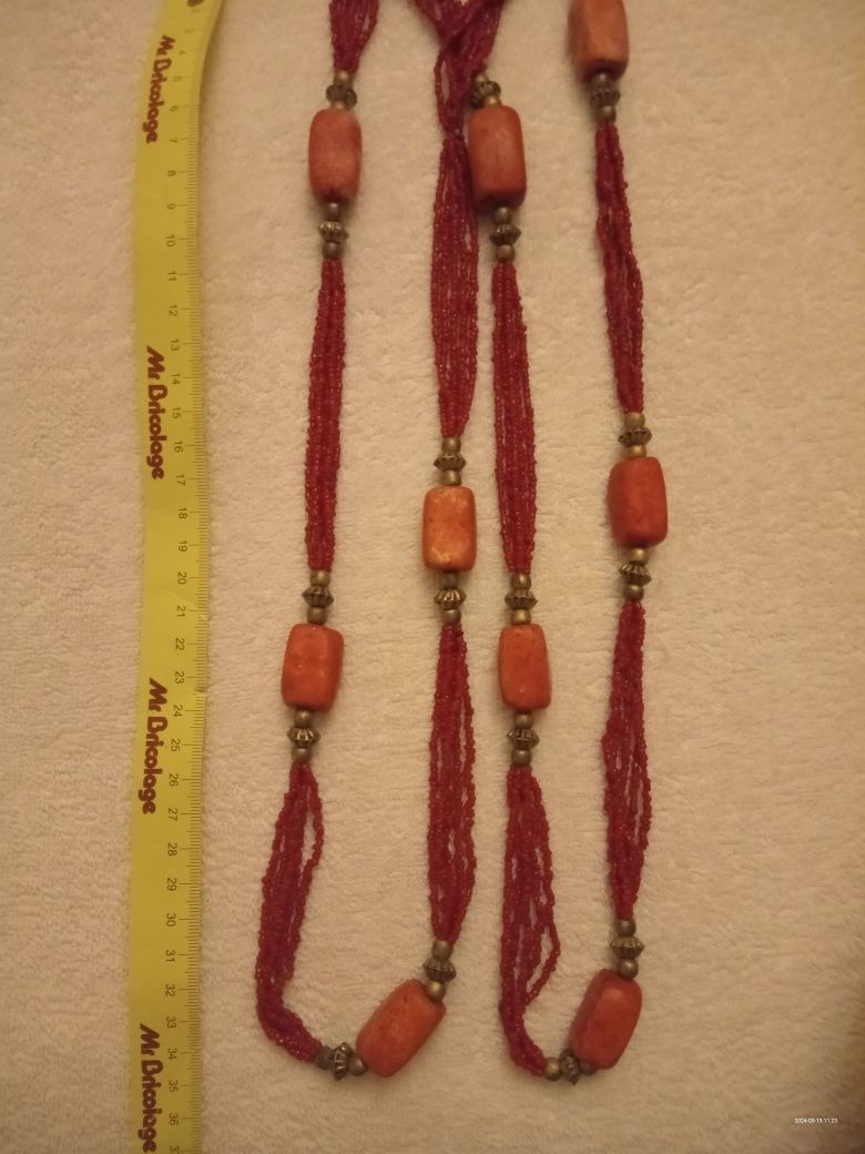 Set bijuterii rosii coliere mărgele bratari cercei