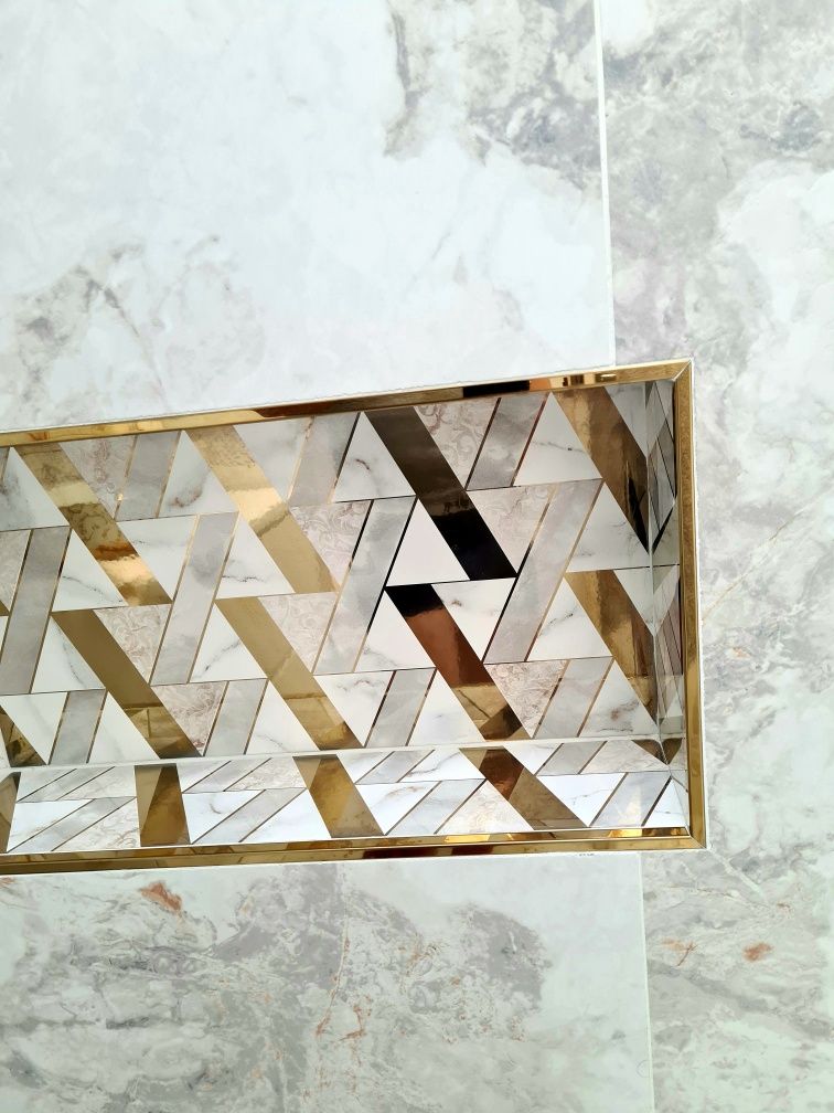 Profil inox colț exterior,auriu oglinda,10 mm pentru faianță și gresie