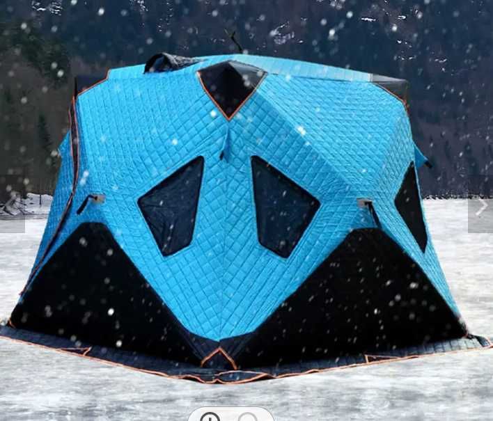 Зимняя палатка куб 5-слойная утепленная С ОТВЕРСТИЕМ ПОД ТРУБУ