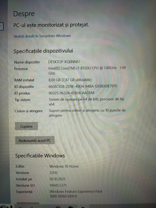 Laptop Dell Inspiron 7570 - i7 8th - 8gb RAM - 500gb SSD
