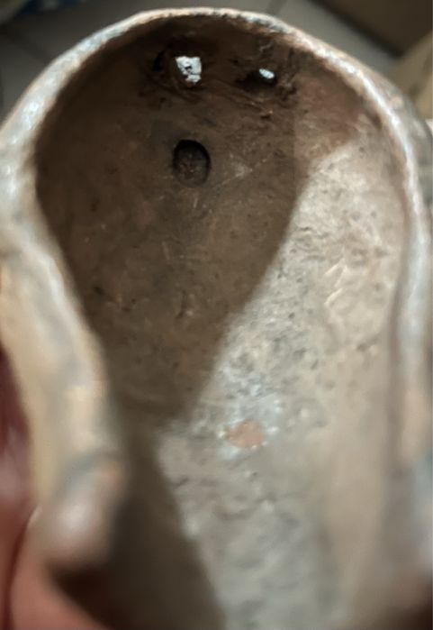 Антикварна автентична японска керамична маска глава бюст самурай фигур