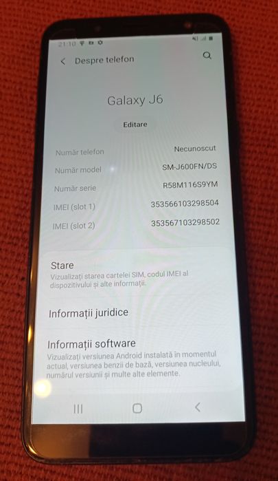 Samsung J6 32GB memorie interna 3GB