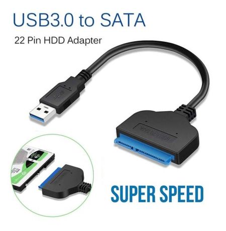 Кабел USB 2.0 или 3.0 към SATA кабел за връзка PC или Таблет Хардиск