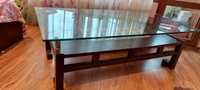 холна маса със стъклен плот