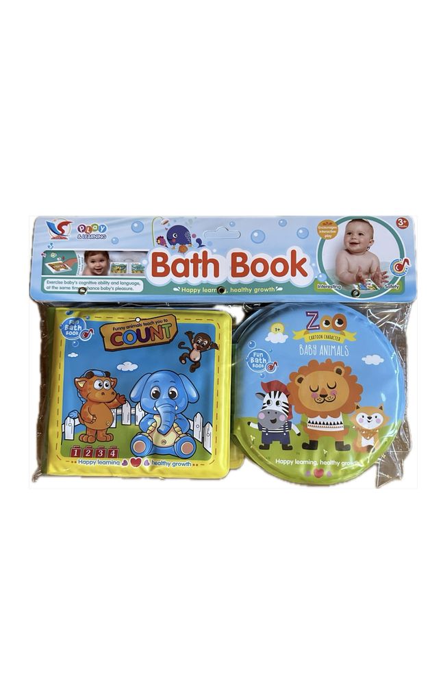 Set cu 2 carti pentru baie, educative, Animale NOl