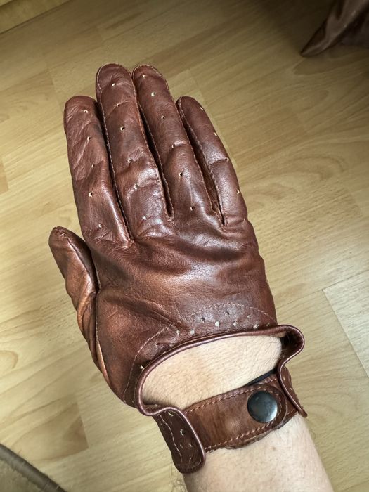 Manusi piele naturala Zara Man , perforate