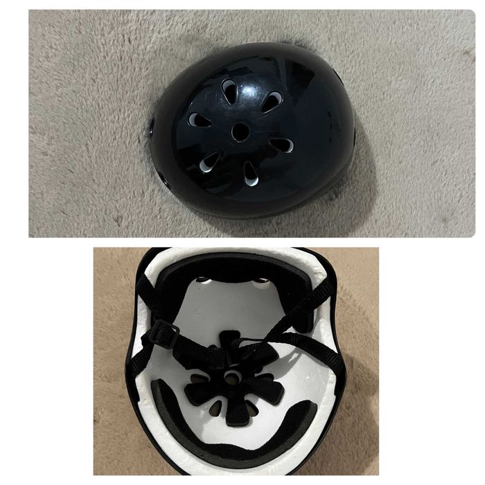 Casca neagra Tecno Karting, mărimea 52 si casca de protecție neagră