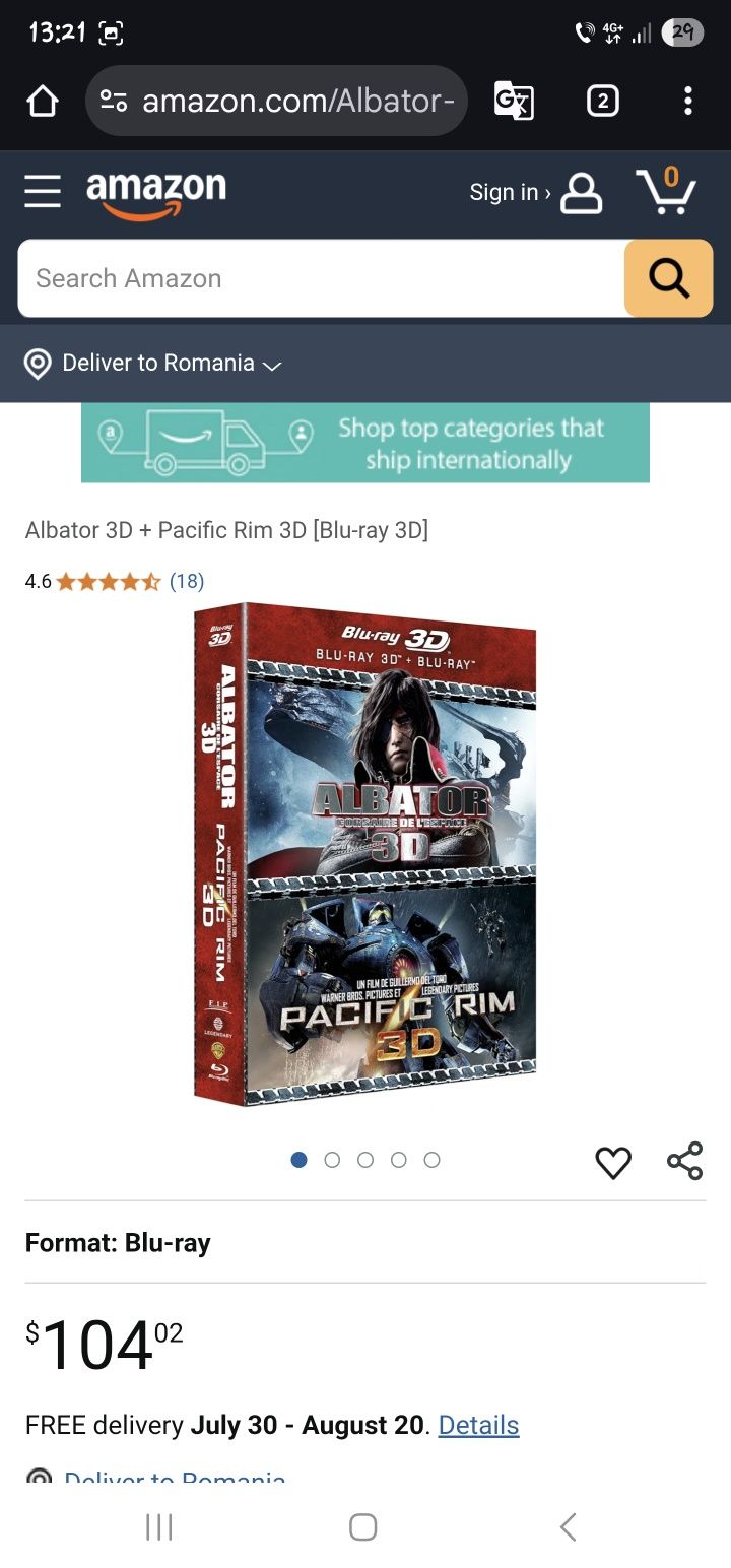 Cadoul perfect. Pacific Rim -Albator .Blu-ray si Blu-ray 3D.