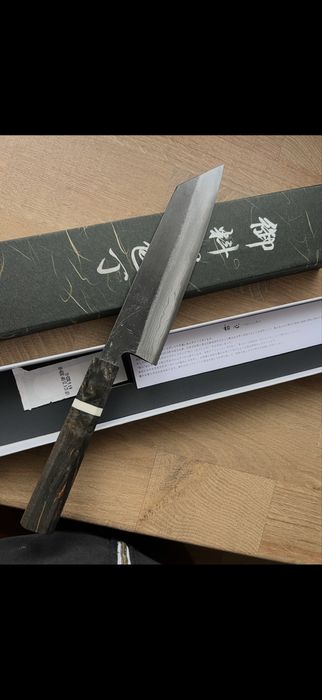 Японски Нож Hatsukokoru Bunka blue 2 18 см