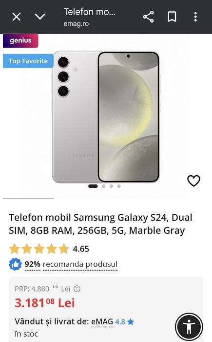 Samsung s24 s 24 cu garanție 2 ani  memorie 256gb