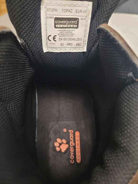 Работни обувки боти,  кожа кафяви Coverguard