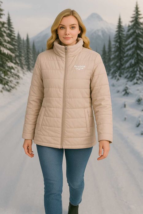 Reebok бледорозово капитонирано яке – XS / S / M / L