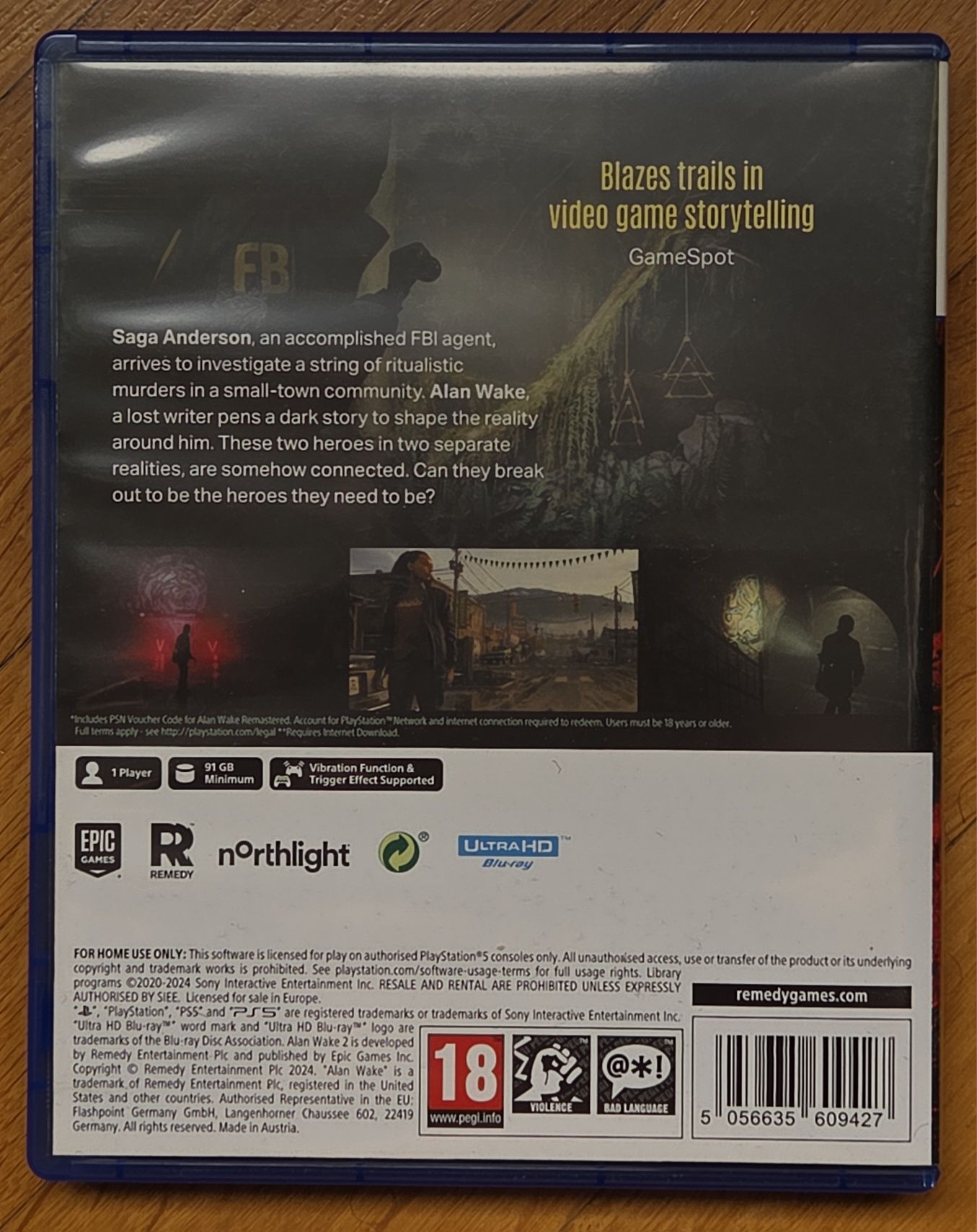 Alan Wake 2 Deluxe Edition PS5 Playstation 5 Плейстейшън PS игра диск