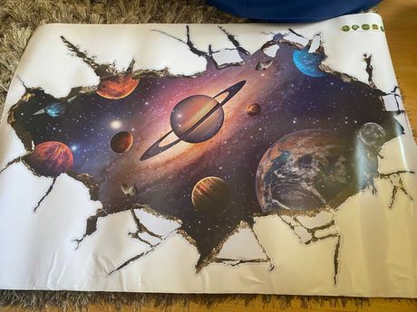 Sticker de perete 90x60cm univers galaxie diverse model autocolant NOU