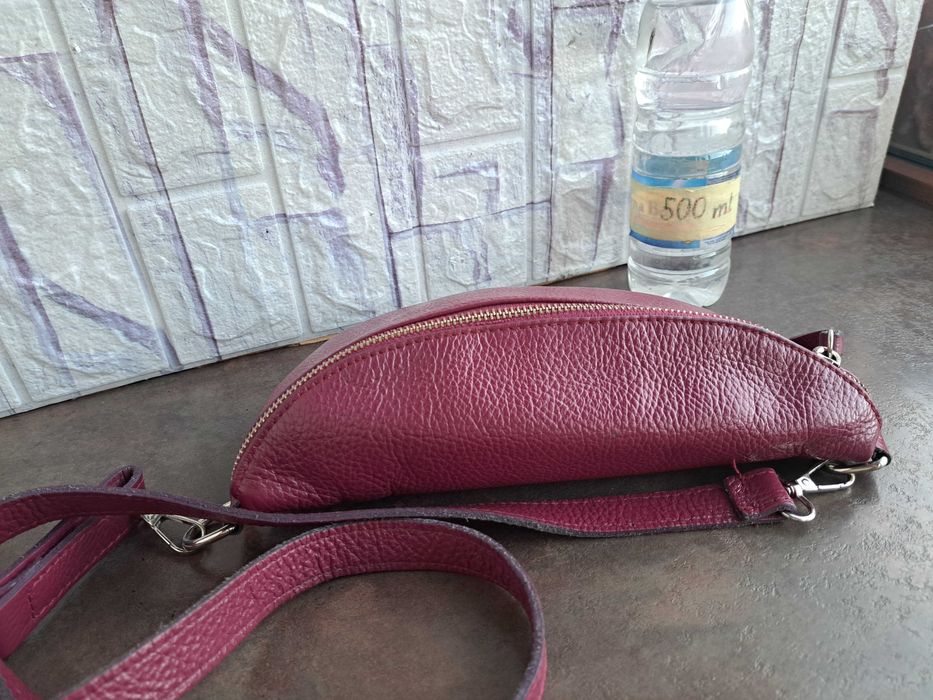 дамска чанта малка чантичка за кръста,банан,
торба-естествена кожа,